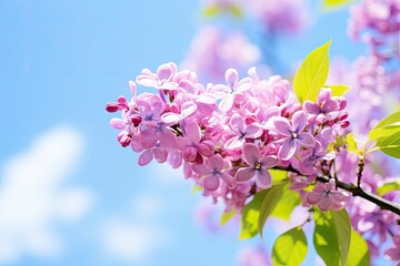 Lilac under blue sky.