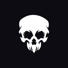 Cool skull logo. Skull vector illustration.
