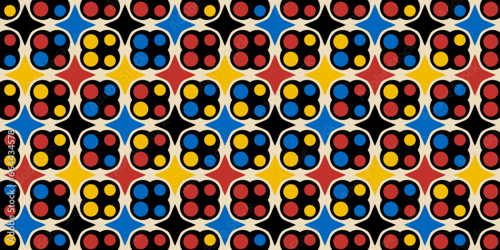 Fototapete mosaic abstract texture. abstract repeating pattern texture. seamless vector mosaic pattern.