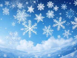 Fototapeta na wymiar snowflake in winter