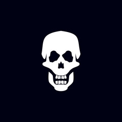 Cool skull logo. Skull vector illustration.