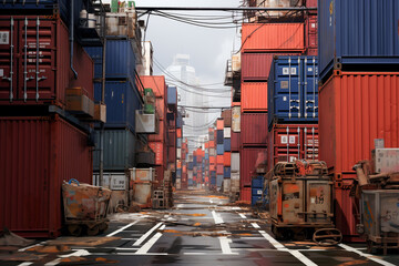 China's Shipping Hub: Containers in a Bustling Port