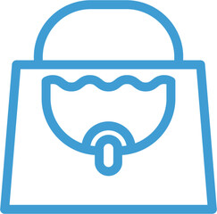 Digital png illustration of blue suitcase on transparent background