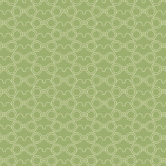 Digital png illustration of white cats in glasses repeated on khaki background