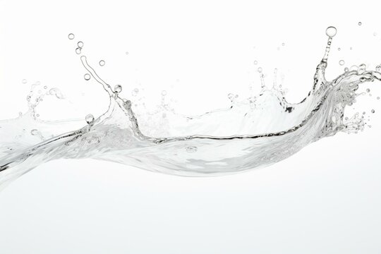 White background, closeup of water splash. Generative AI