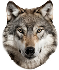 Fototapeta premium wolf head transparent background PNG clipart 