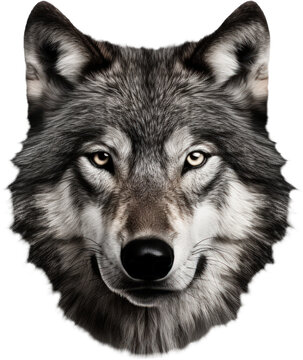 wolf head transparent background PNG clipart 