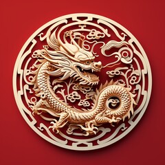 Fototapeta premium The dragon is the symbol of 2024. Year of the Dragon, Chinese New Year.