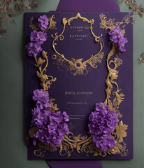Luxury Dark Flower Invitation Card