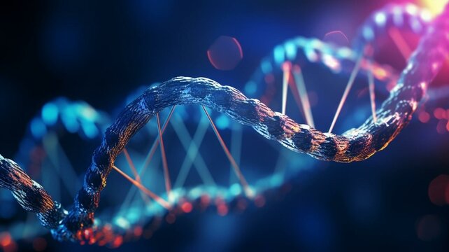 blue dna strand