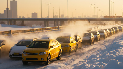 Dusty Traffic During Winter