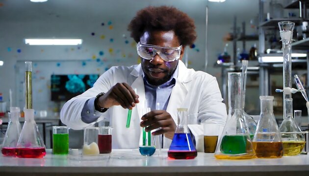 Scientist working in lab
