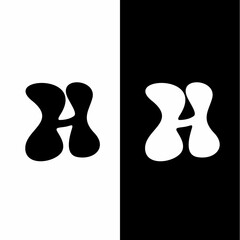vector design of the letter H that can be used for identity logos and icons