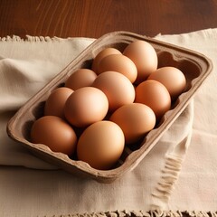 Farm fresh, cage free, organic brown eggs. Great for stories on healthy eating, organic food, poultry farming,  diets, food supply and more. 