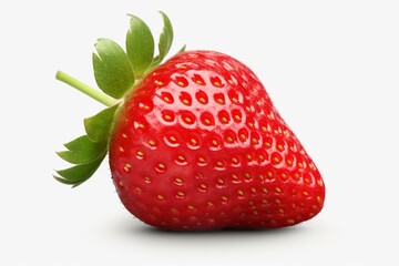 isolated strawberry with transparent background. Generative AI