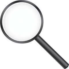 Search icon. Magnifying Glass Isolated.Realistic Magnifying glass with shadow.