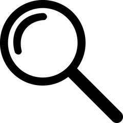 Search flat icon. Magnifying Glass Isolated.Realistic Magnifying glass with shadow.