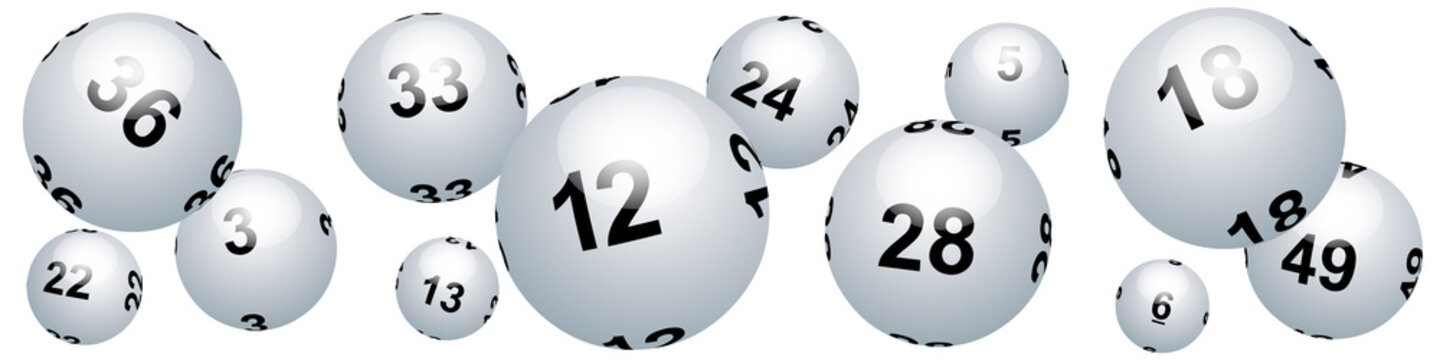 Banni&egrave;re boules de loto en PNG