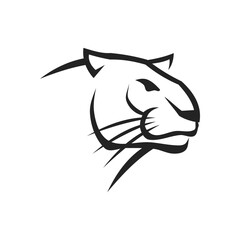 panther logo template Isolated. Brand Identity. Icon Abstract Vector graphic