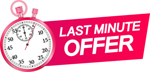 Last minute offer hot sale pink barbie style. Sale countdown badge. Hot sales limited time only...