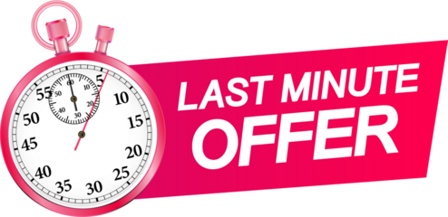 Last minute offer hot sale pink barbie style. Sale countdown badge. Hot sales limited time only discount promotions.