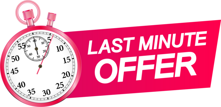 Last minute offer hot sale pink barbie style. Sale countdown badge. Hot sales limited time only discount promotions.