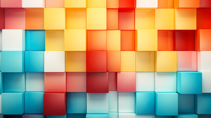 Colorfull geometric background from many squares