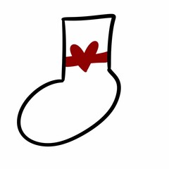 christmas sock cartoon isolated icon