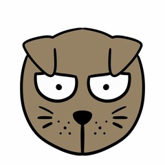 illustration of Cartoon Dog on white background