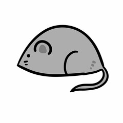 rat cartoon on white background