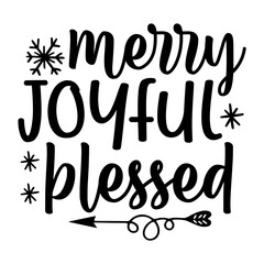 Merry Joyful Blessed Svg