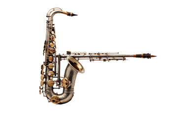 Retro Musician Saxophone Choice on Transparent Background