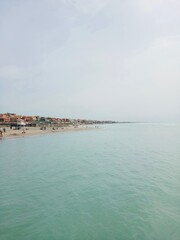 Fototapeta premium Blick auf Meer und Küste mit Strand