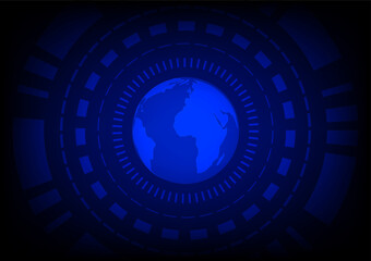 abstract blue background with globe