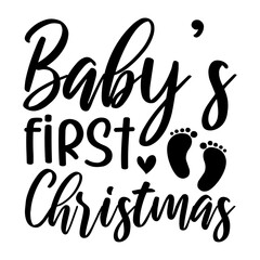 Baby's First Christmas Svg