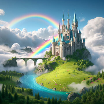 Castillo fant&aacute;stico de magia y cuento