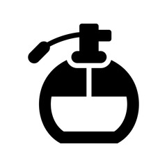 perfume glyph icon illustration vector graphic. Simple element illustration vector graphic, suitable for app, websites, and presentations isolated on white background
