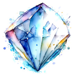 Namalowany kryształ diament ilustracja