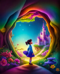 Obraz na płótnie Canvas Fairytale Reverie Technicolor Magic Unveiled