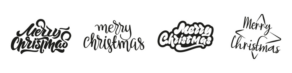 Merry Christmas decoration calligraphy text for holiday. Merry Christmas lettering. Merry Christmas celebration lettering