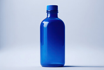  blue plastic reusable bottle