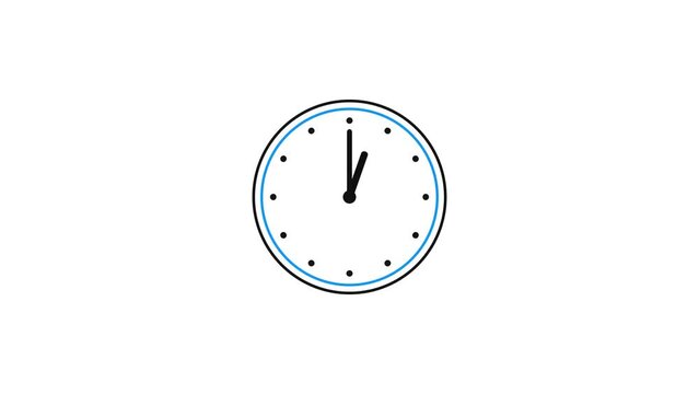 abstract fast timer clock icon animation background  4k 