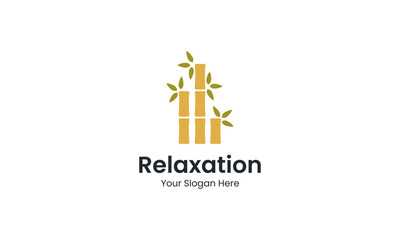 Relaxation and spiritual logo in the shape of a leaf.