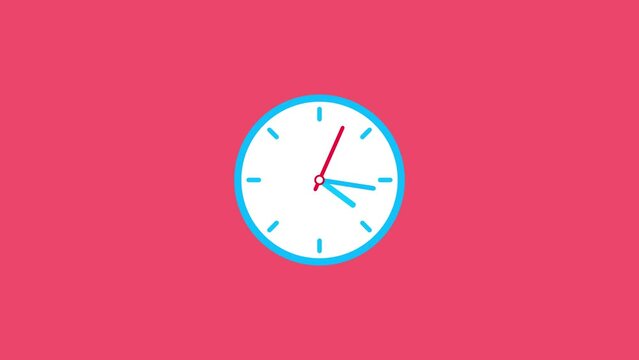 abstract analog clock animation background 4k 