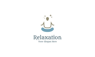Fototapeta premium Meditation, Relax, yoga and spiritual logo