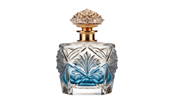Elegant Glass Perfume Bottle on isolated background