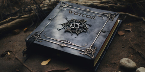 old black witch bookold black witch book mockup