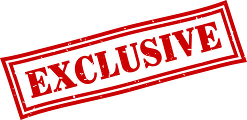 Exclusive square grunge rubber stamp