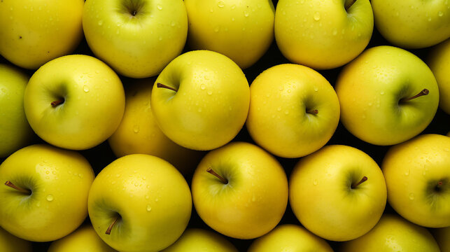 yellow apples are in the box background image