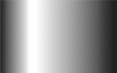 Vertical left and right gradient halftone dotted ratio 30-70 background. Dots texture banner template. Texture overlay grunge distress linear. Black and white duotone faded effect layout. illustration